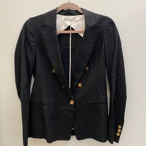 Maje, size 0, black linen jacket
